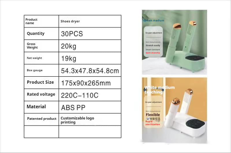 Sèche-chaussures intelligent, Chauffe-chaussures, Déodorant, Stérilisation